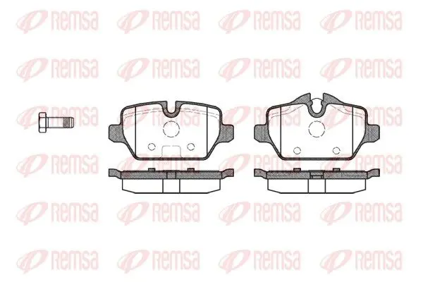 Handler.Part Brake pad set, disc brake REMSA 113200 1