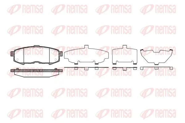 Handler.Part Brake pad set, disc brake REMSA 116000 1