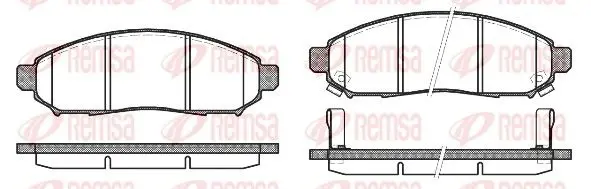 Handler.Part Brake pad set, disc brake REMSA 116212 1