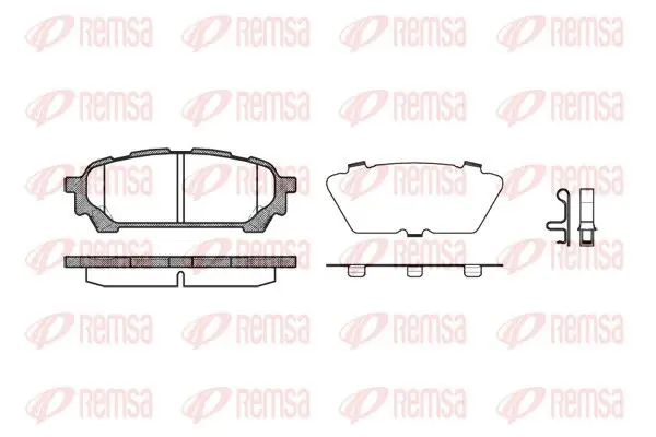 Handler.Part Brake pad set, disc brake REMSA 117601 1