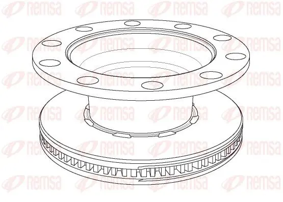 Handler.Part Brake disc REMSA NCA117920 1