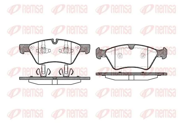 Handler.Part Brake pad set, disc brake REMSA 117900 1