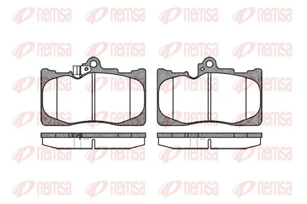 Handler.Part Brake pad set, disc brake REMSA 118002 1