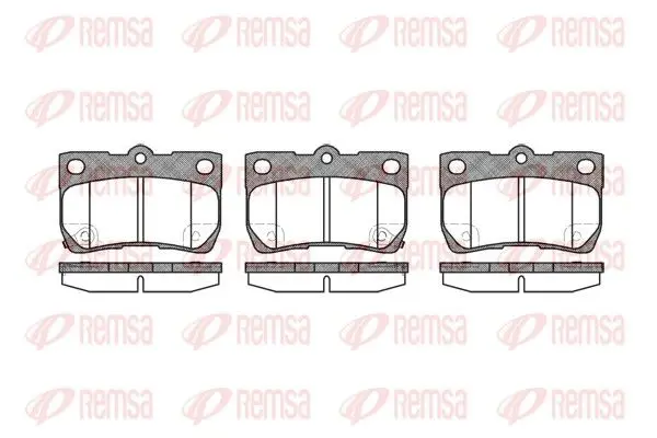 Handler.Part Brake pad set, disc brake REMSA 118102 1