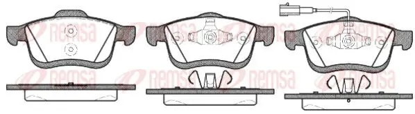 Handler.Part Brake pad set, disc brake REMSA 118301 1