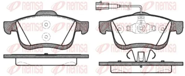 Handler.Part Brake pad set, disc brake REMSA 118322 1