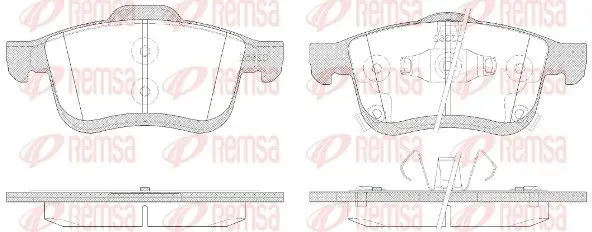 Handler.Part Brake pad set, disc brake REMSA 118342 1