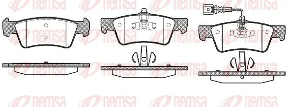 Handler.Part Brake pad set, disc brake REMSA 118701 1