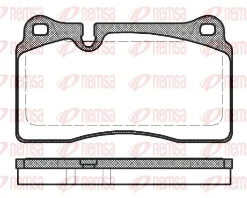 Handler.Part Brake pad set, disc brake REMSA 120030 1