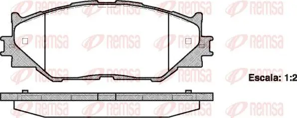 Handler.Part Brake pad set, disc brake REMSA 120100 1