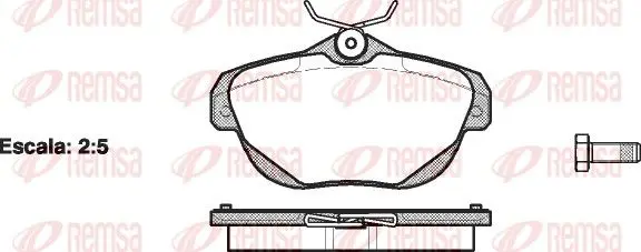 Handler.Part Brake pad set, disc brake REMSA 120300 1