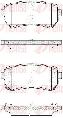 Handler.Part Brake pad set, disc brake REMSA 120942 1