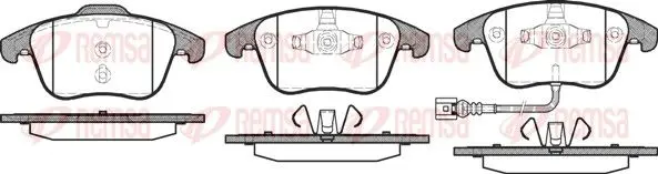 Handler.Part Brake pad set, disc brake REMSA 121921 1