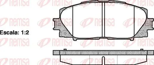 Handler.Part Brake pad set, disc brake REMSA 122400 1