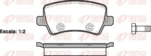 Handler.Part Brake pad set, disc brake REMSA 123600 1