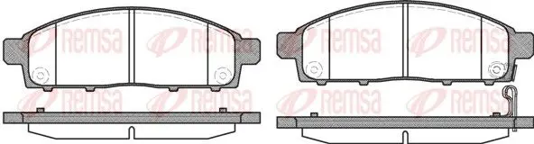 Handler.Part Brake pad set, disc brake REMSA 124201 1