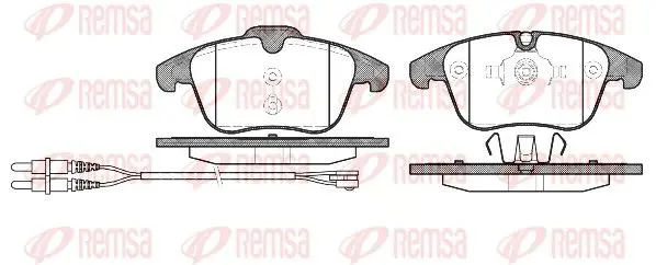 Handler.Part Brake pad set, disc brake REMSA 124901 1