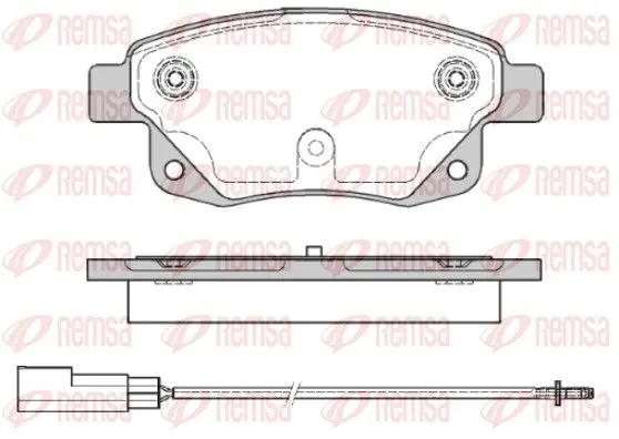 Handler.Part Brake pad set, disc brake REMSA 125201 1