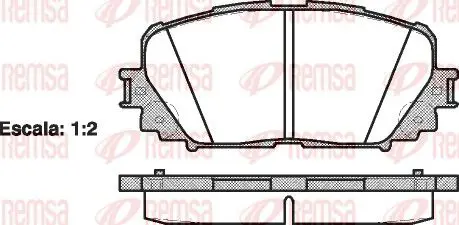 Handler.Part Brake pad set, disc brake REMSA 125800 1