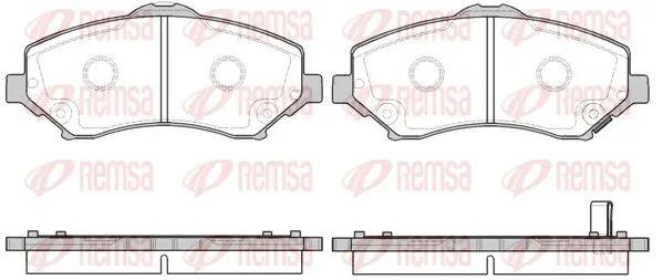 Handler.Part Brake pad set, disc brake REMSA 125902 1