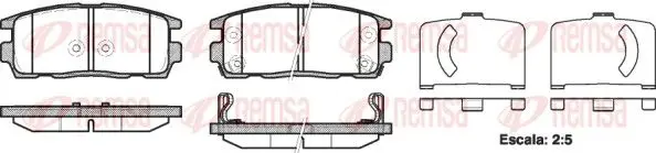 Handler.Part Brake pad set, disc brake REMSA 126012 1