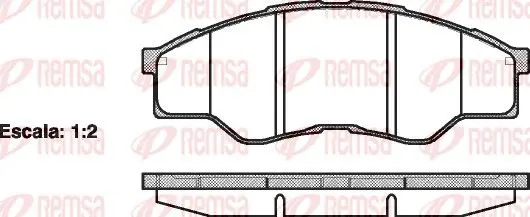 Handler.Part Brake pad set, disc brake REMSA 126600 1