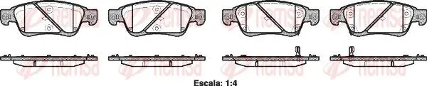 Handler.Part Brake pad set, disc brake REMSA 127302 1