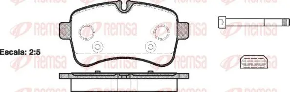 Handler.Part Brake pad set, disc brake REMSA 128200 1