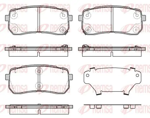 Handler.Part Brake pad set, disc brake REMSA 128812 1