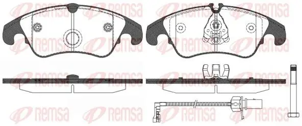 Handler.Part Brake pad set, disc brake REMSA 130431 1