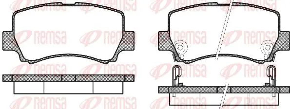 Handler.Part Brake pad set, disc brake REMSA 130902 1