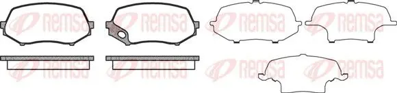 Handler.Part Brake pad set, disc brake REMSA 133700 1