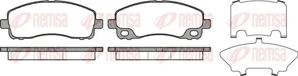 Handler.Part Brake pad set, disc brake REMSA 133800 1