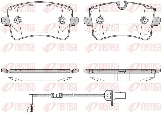 Handler.Part Brake pad set, disc brake REMSA 134320 1