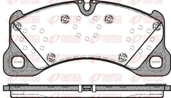 Handler.Part Brake pad set, disc brake REMSA 134500 1