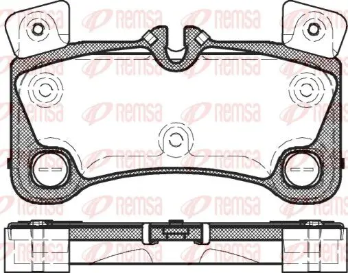 Handler.Part Brake pad set, disc brake REMSA 134600 1