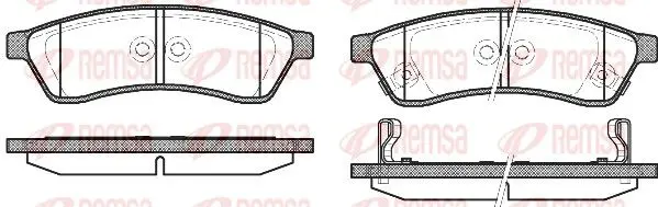 Handler.Part Brake pad set, disc brake REMSA 134902 1