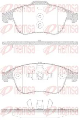 Handler.Part Brake pad set, disc brake REMSA 135030 1