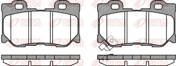 Handler.Part Brake pad set, disc brake REMSA 136501 1