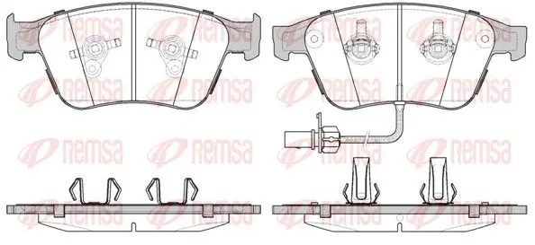 Handler.Part Brake pad set, disc brake REMSA 137112 1