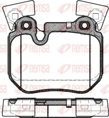 Handler.Part Brake pad set, disc brake REMSA 137300 1