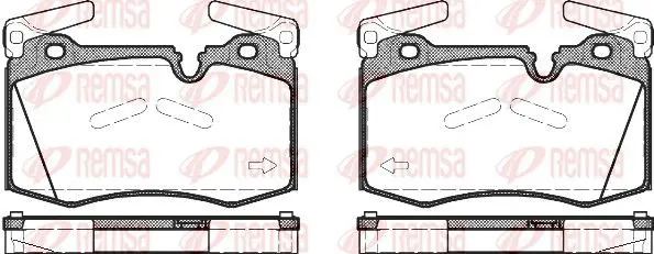 Handler.Part Brake pad set, disc brake REMSA 137400 1