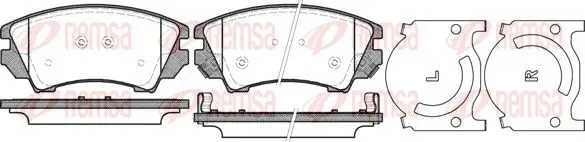 Handler.Part Brake pad set, disc brake REMSA 137512 1