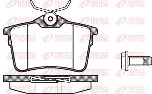 Handler.Part Brake pad set, disc brake REMSA 138200 1