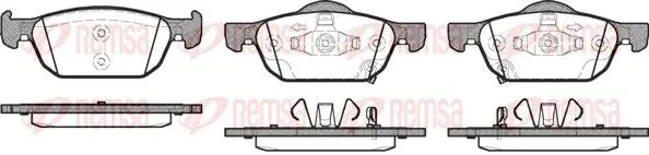 Handler.Part Brake pad set, disc brake REMSA 138402 1