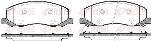 Handler.Part Brake pad set, disc brake REMSA 138602 1