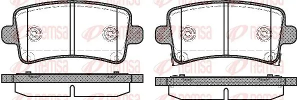 Handler.Part Brake pad set, disc brake REMSA 138804 1