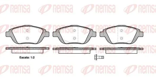 Handler.Part Brake pad set, disc brake REMSA 139200 1