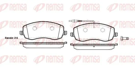 Handler.Part Brake pad set, disc brake REMSA 139302 1