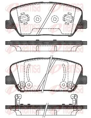 Handler.Part Brake pad set, disc brake REMSA 139802 1